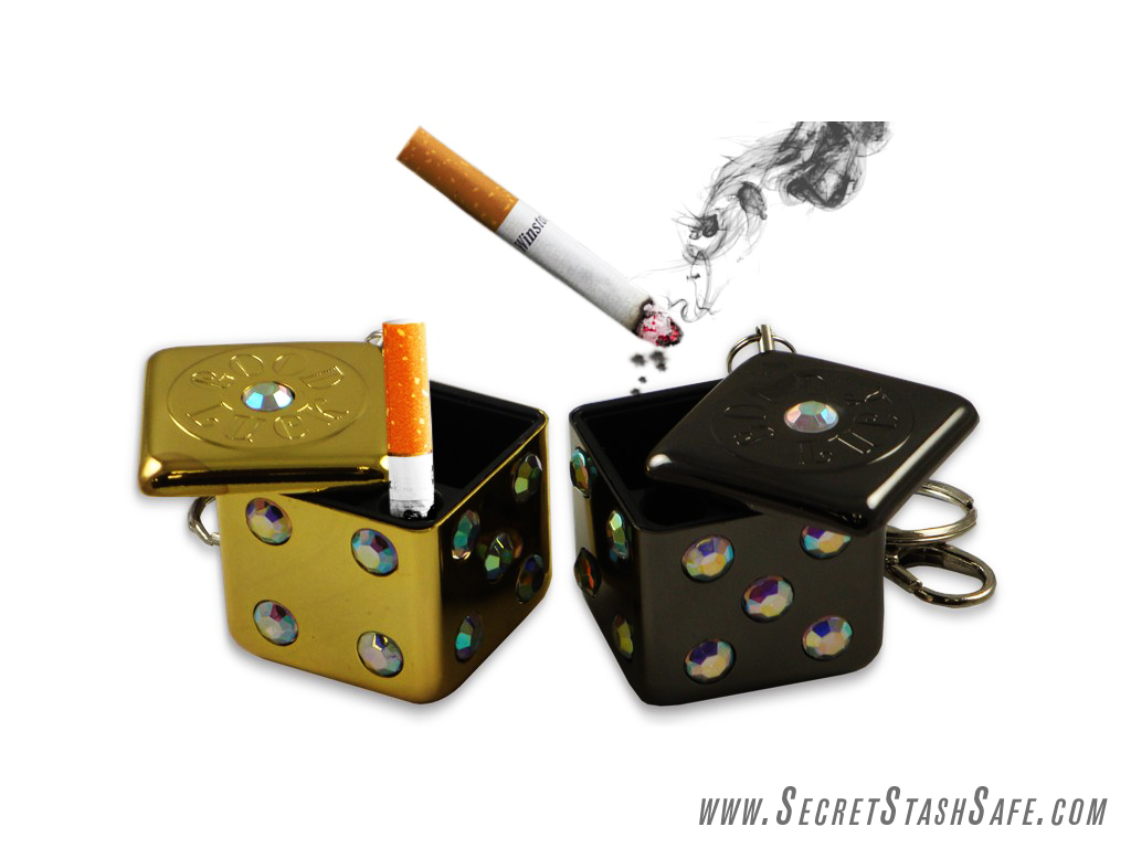 Secret Stash Dice Keychain With Cigarette Snuffer Hidden Diversion Security Safe