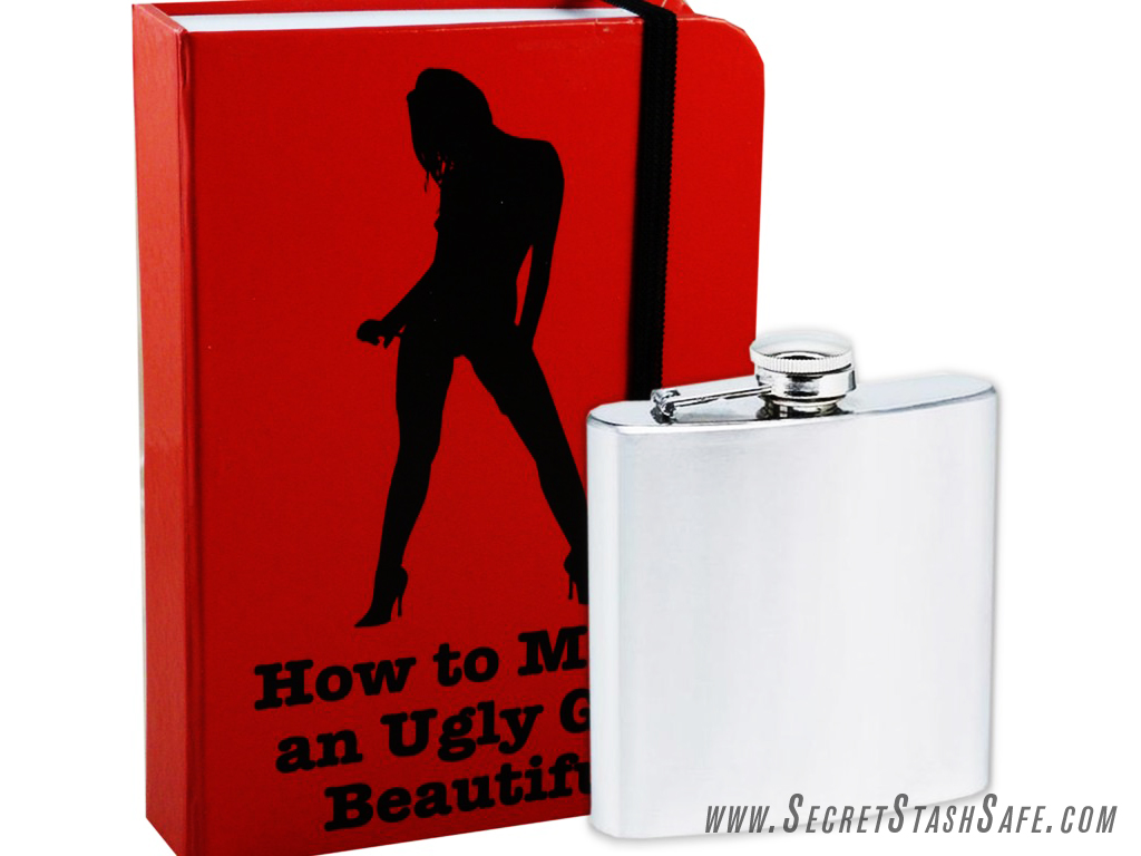 Flask In Sexy Booksecret Stash Hidden Diversion Security Safe